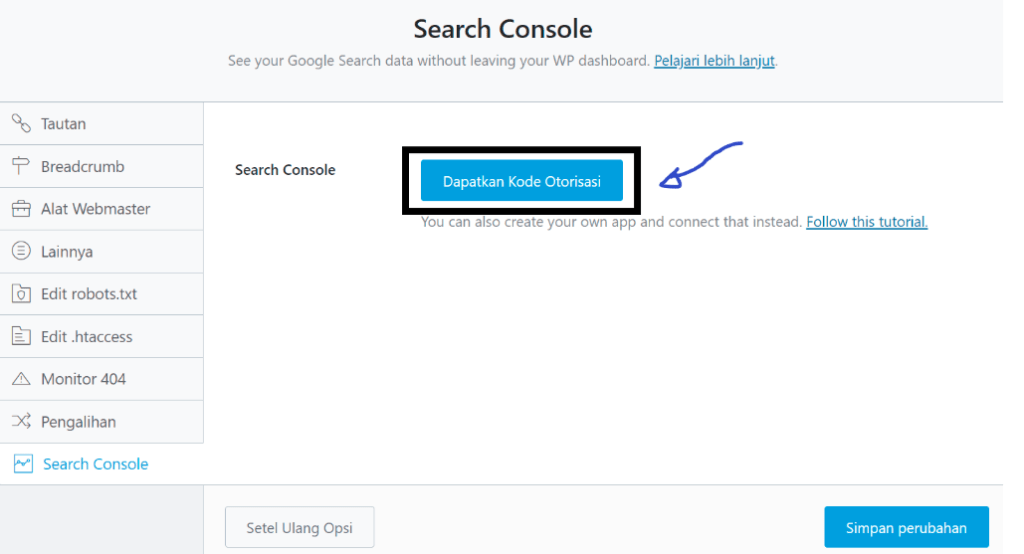 setting plugin rankmath search console