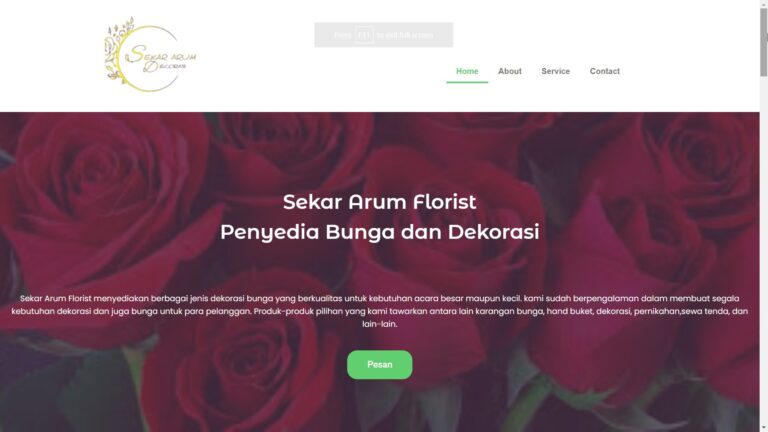 Home - Sekar Arum Florist - Google Chrome